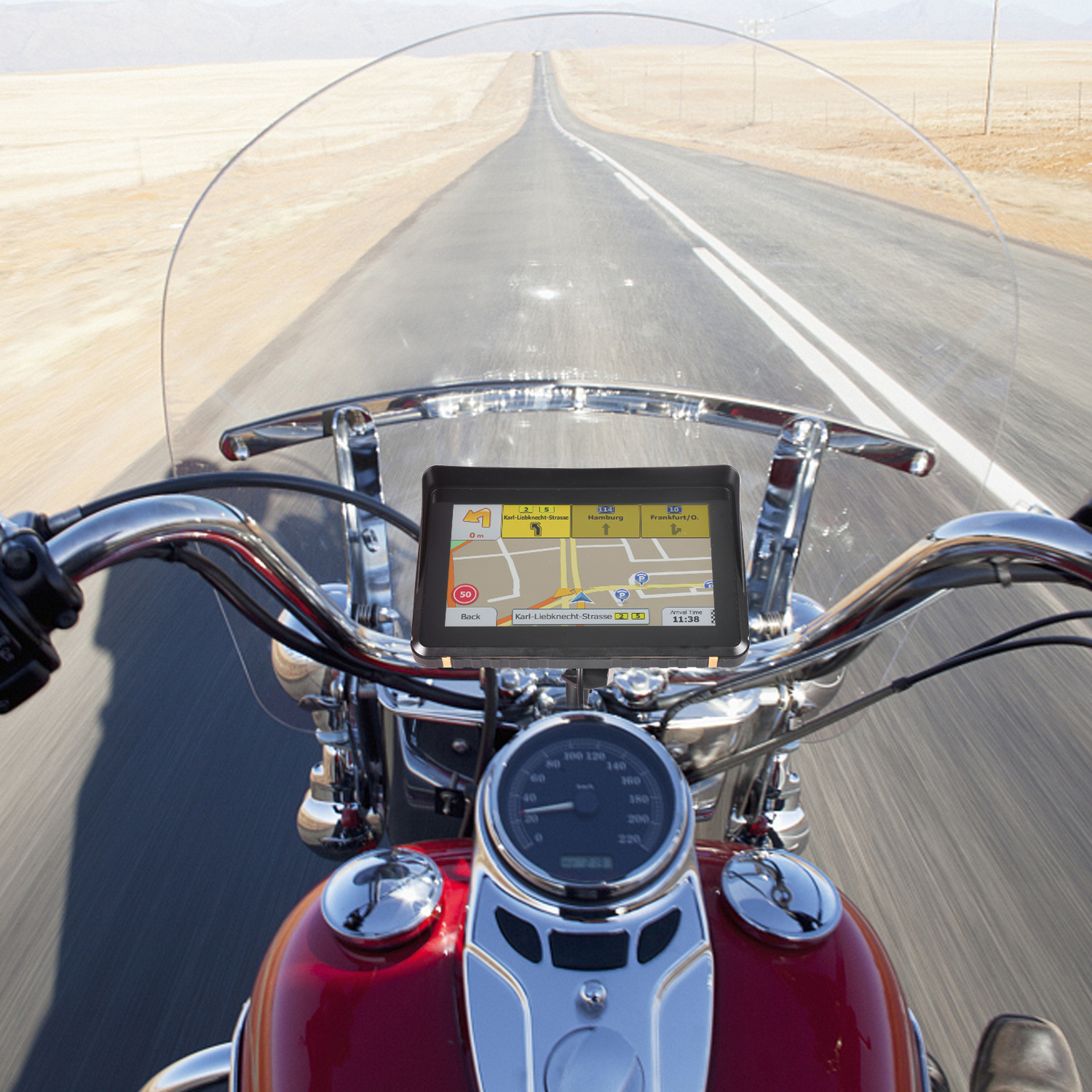 7-inch motorcycle navigator with 7-level waterproof technology, shockproof, waterproof, high-definition display, dual Bluetooth headsets