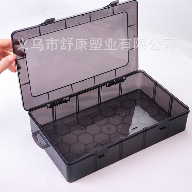 Medium and large plastic tools and fishing gear multifunctional desktop storage box empty beaded large capacity storage box