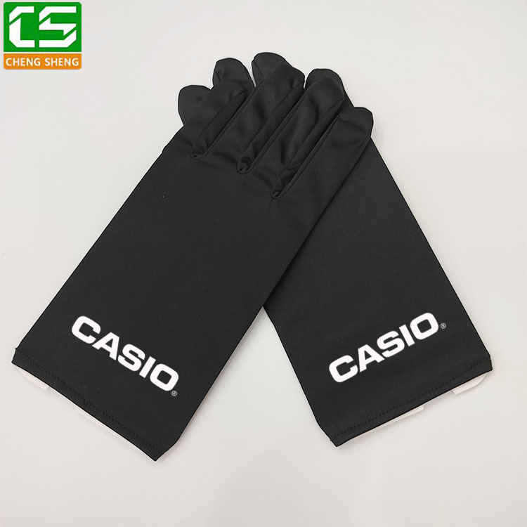 Black microfiber gloves for jewelry, special watches, cultural toys, ceremonial performance gloves, polyester dust-free cloth gloves factory