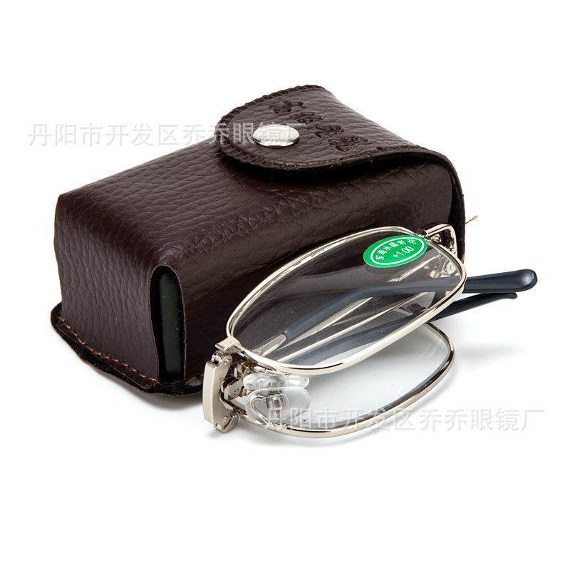 Glass folding reading glasses Donghai crystal reading glasses street stalls Jianghu folding reading glasses factory sales wholesale folding