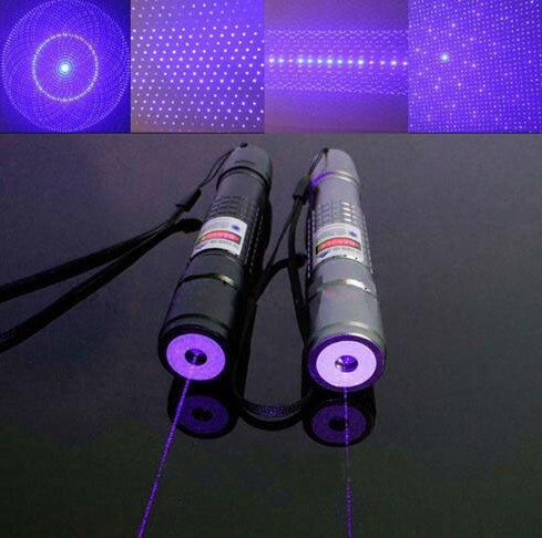 Qiying 200mw laser flashlight blue-violet laser flashlight green blue laser pointer three-color shell laser