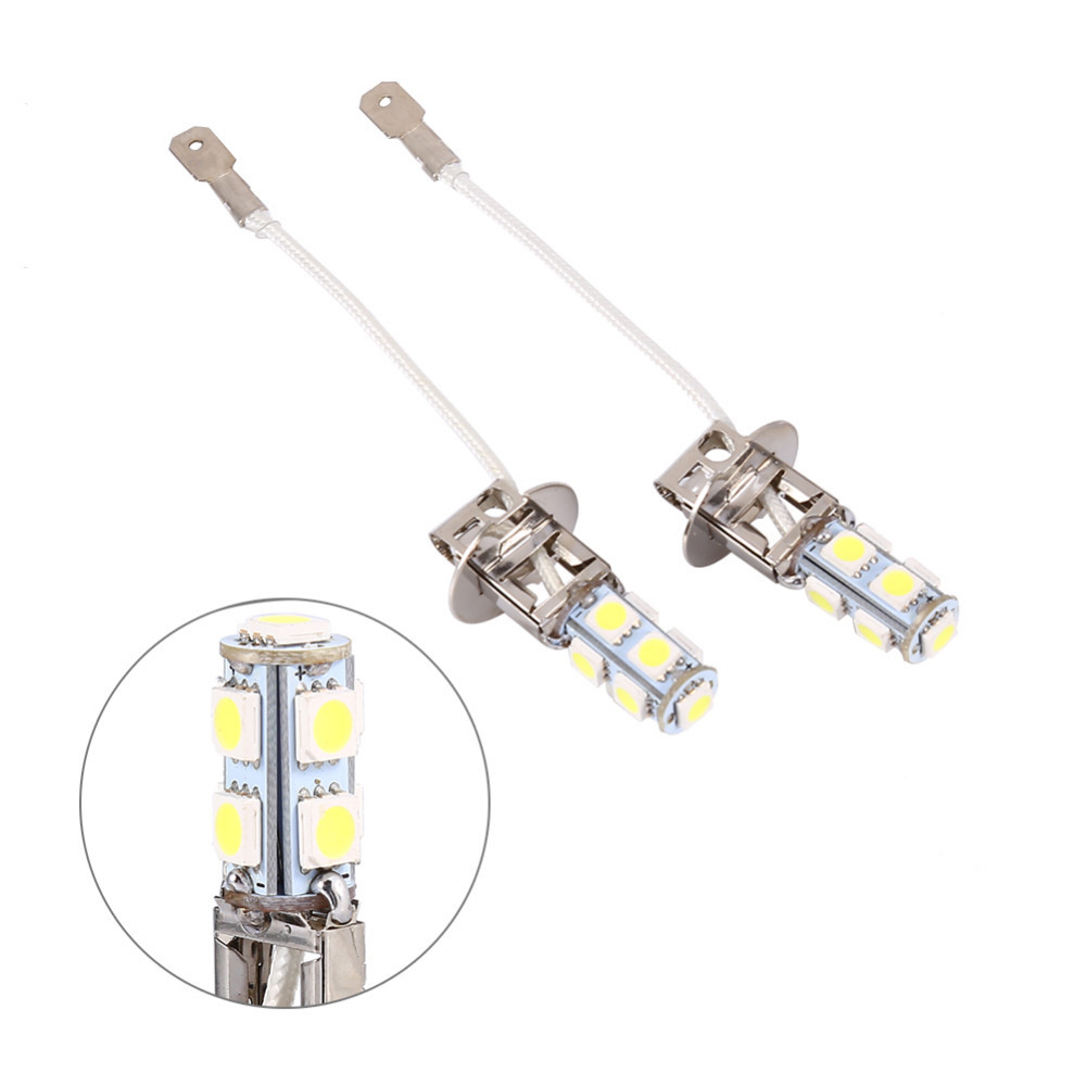 Spot direct sales car LED fog light H1/H3 5050 9SMD high brightness front fog light bulb H3 fog light bulb