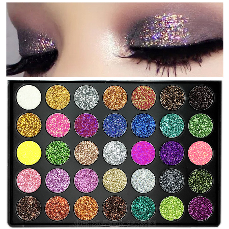 35JC eye shadow 35 color pearlescent matte eye shadow palette glitter eye shadow box European and American models ready for sale