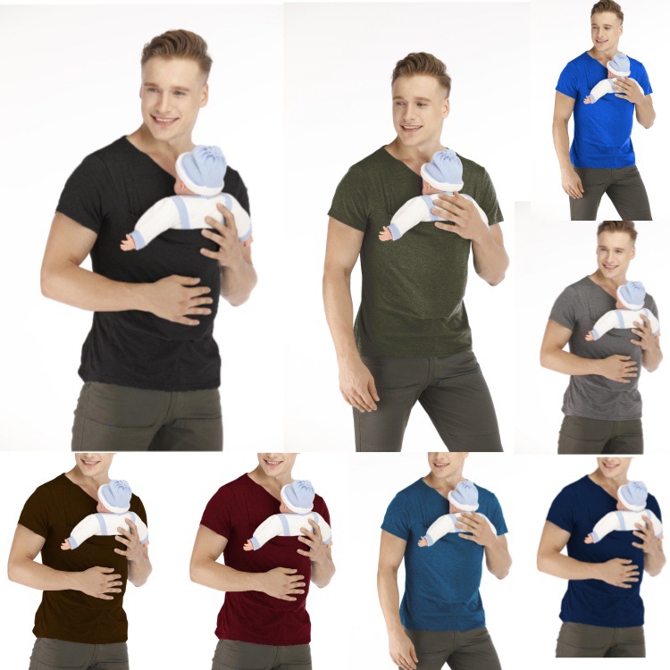 Amazon AliExpress Wish Kangaroo Dad Multifunctional Clothes Kangaroo Mommy Casual T-shirt Vest Style Women