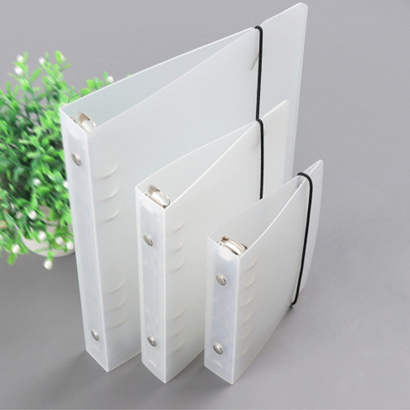 PP transparent shell binder strap notebook porous folder removable file folder office supplies