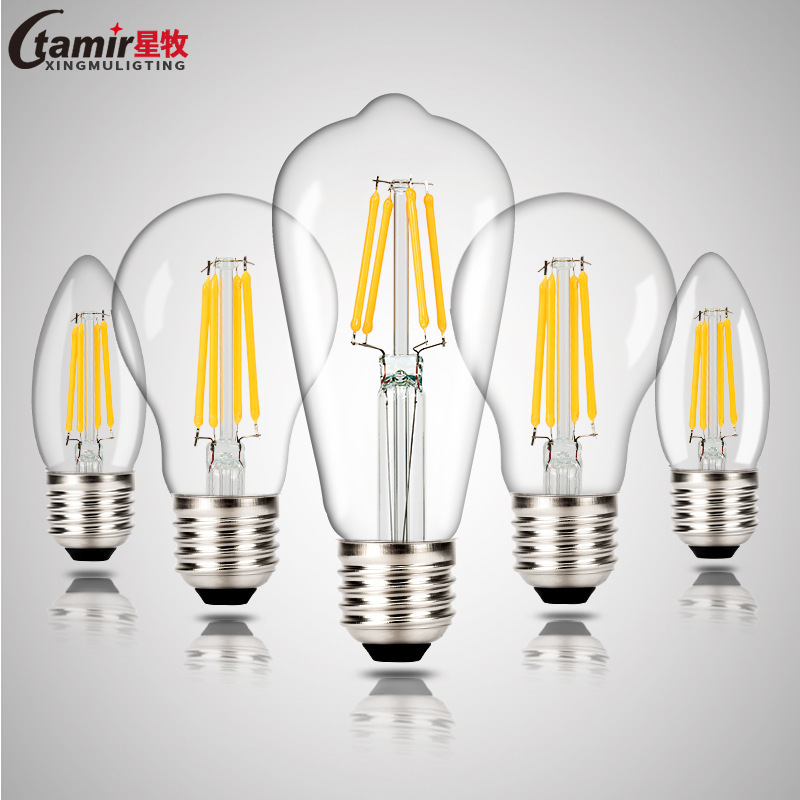 Edison led filament bulb tungsten filament retro e27 screw led energy saving bulb manufacturer smart home lighting