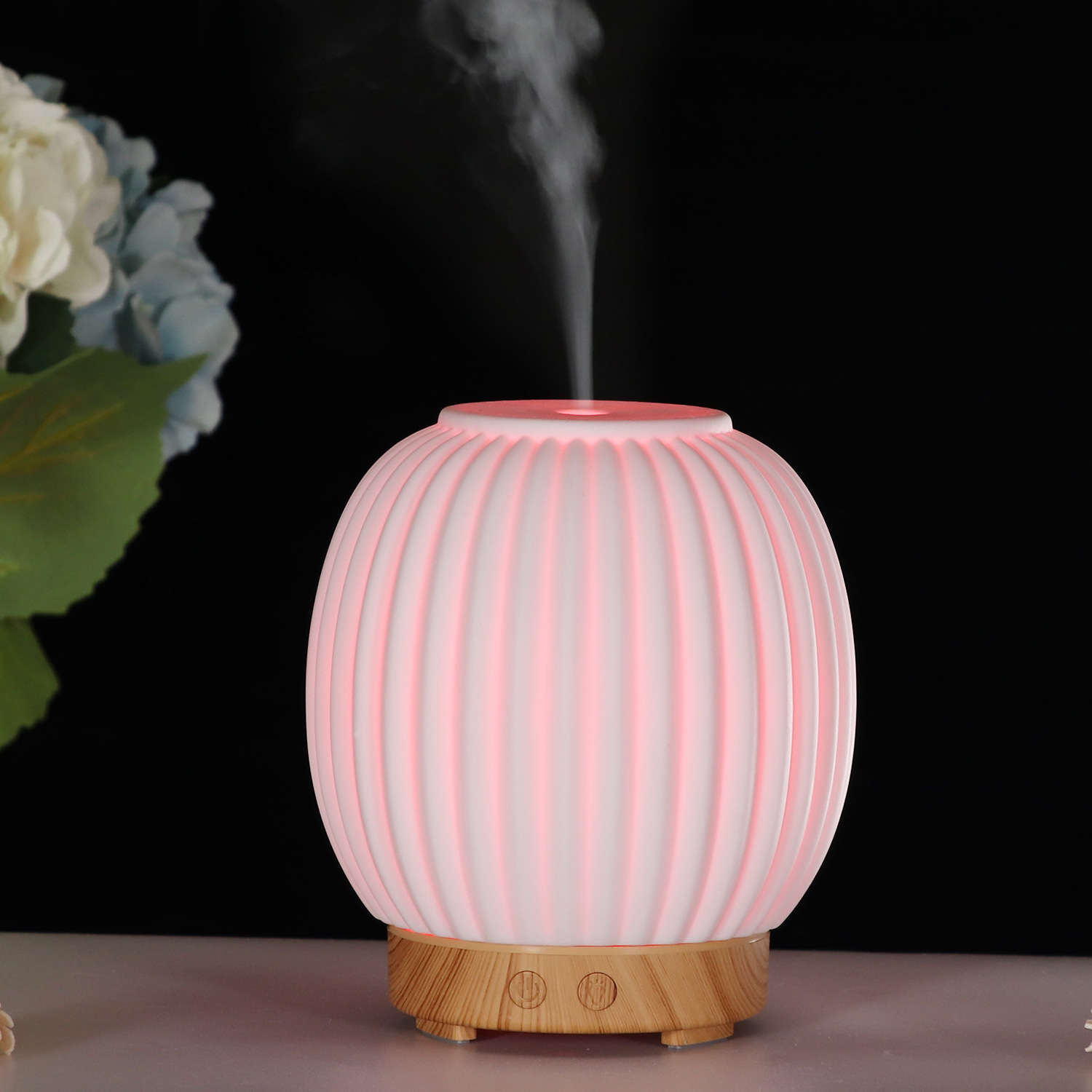 Manufacturer wholesale new ceramic humidifier aromatherapy machine small household appliances aroma diffuser aromatherapy night light essential oil diffuser