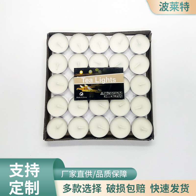 Manufacturer wholesale round 2 hours 50 pieces floating wax wedding Valentine's Day birthday confession hotel supplies smokeless tea wax