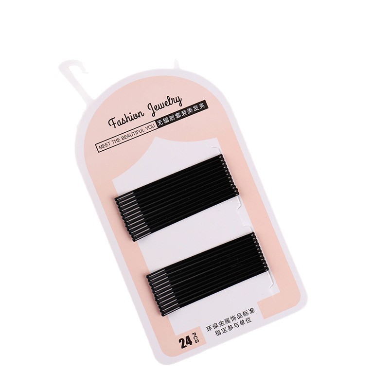 Manufacturer wholesale simple painted black hairpin headwear 10 pieces simple black painted hair 6