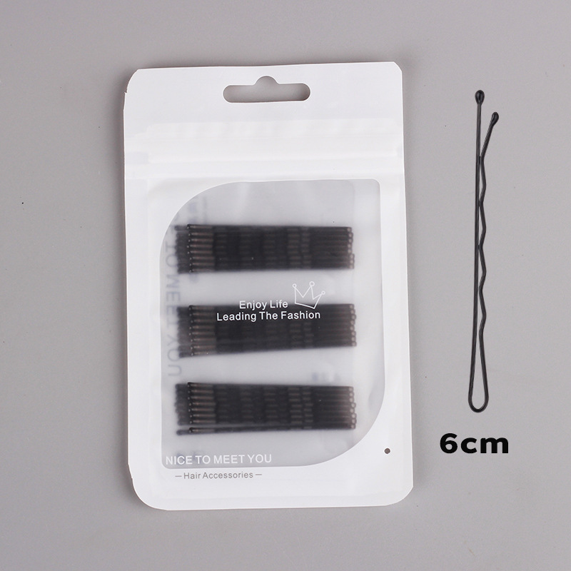 Manufacturer wholesale simple painted black hairpin headwear 10 pieces simple black painted hair 9