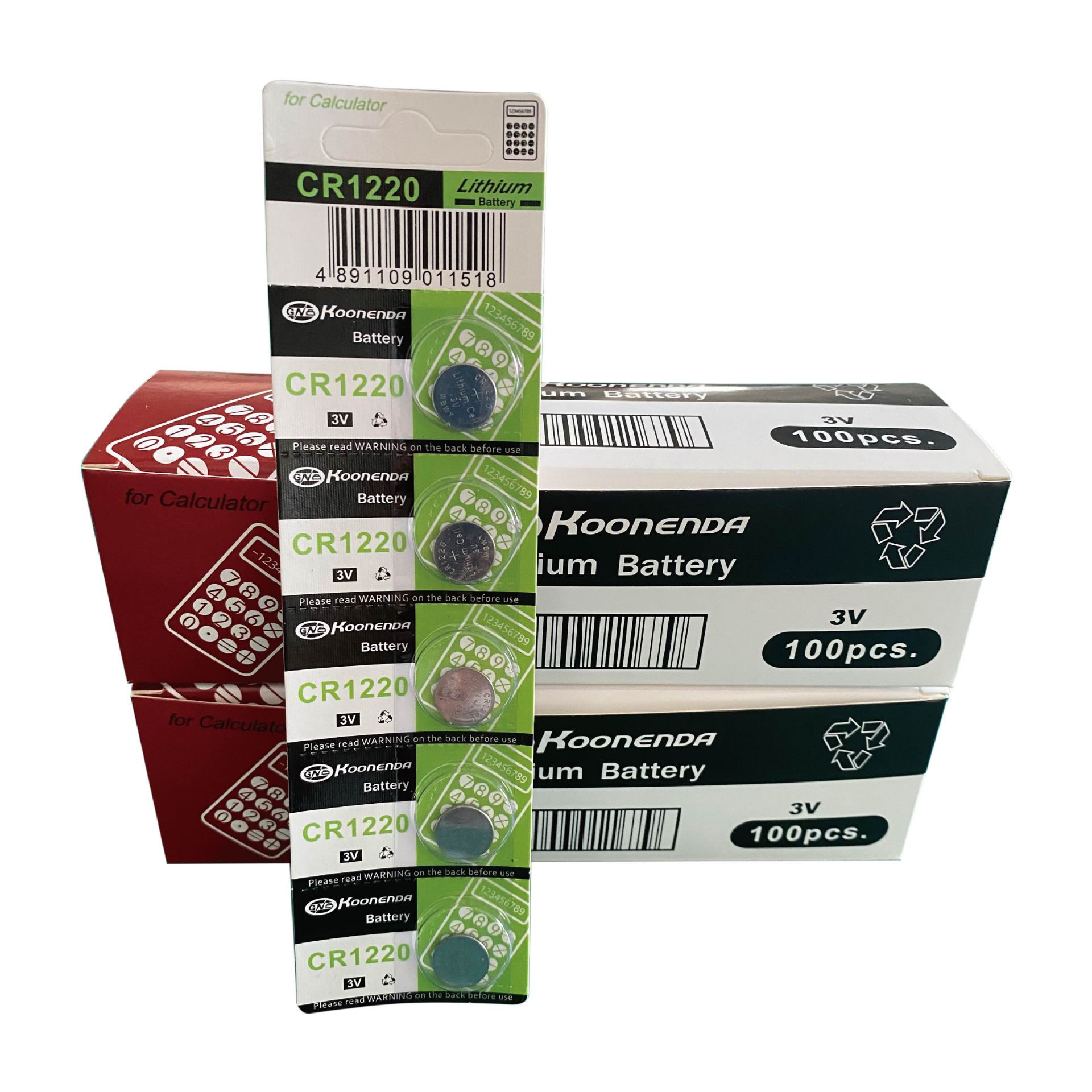 High Energy CR1220 button battery 3V CR1220 battery 1220 3v lithium battery 4