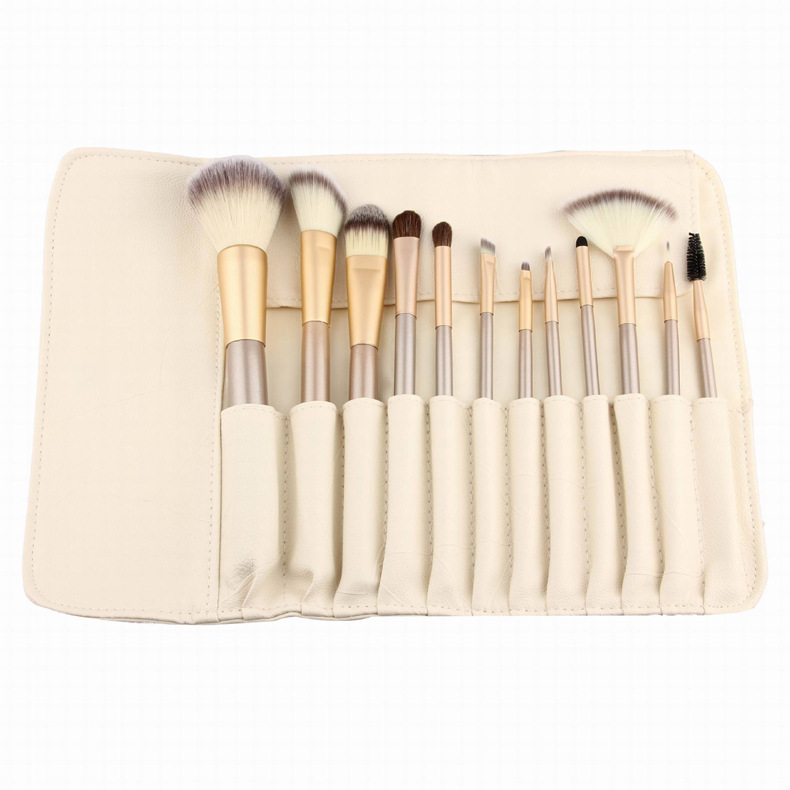 12 pcs, 18 pcs, 24 pcs off-white makeup brush set, beauty tools, makeup brushes, wholesale in stock, portable eye shadow