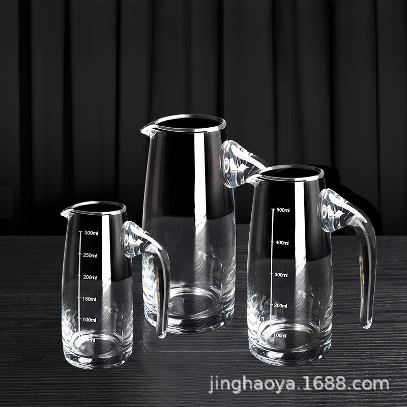 Glass liquor dispenser, foreign wine, red wine decanter, household small wine glass, jug, wine measuring device, restaurant use 500ml