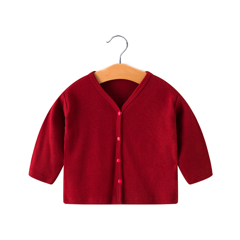 Baby knitted sweater cardigan spring and autumn thin baby coat boys and girls sweater white toddler autumn top cotton