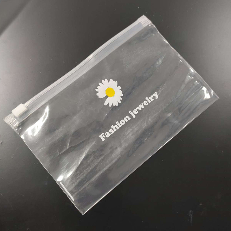 Creative cartoon bird, chicken, daisy flower, translucent frosted ziplock bag, travel portable storage bag, rubber band zipper bag 3