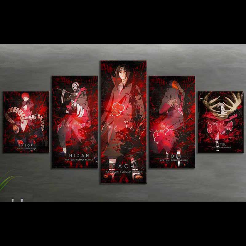 Jinhui Art Hot Selling Decorative Painting Print Poster 5 Pieces Uchiha Anime Poster Wall Decoration AliExpress Wish