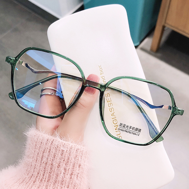 Anti-blue light glasses for women, anti-radiation, computer eye protection, flat glasses, internet celebrity, no makeup, Korean version, trendy myopia eyes 2017