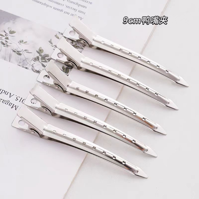 Photo studio makeup artist hair styling hair clip large duckbill clip hand push corrugated clip partition positioning clip 3