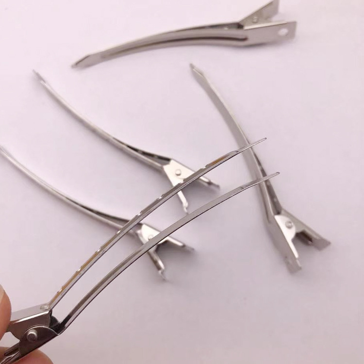 Photo studio makeup artist hair styling hair clip large duckbill clip hand push corrugated clip partition positioning clip 5