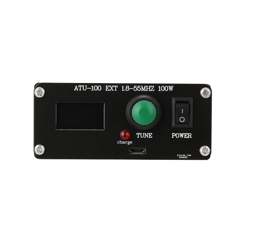 ATU-100 1.8-55Mhz mini automatic antenna tuner 0.96 inch finished charging version with shell