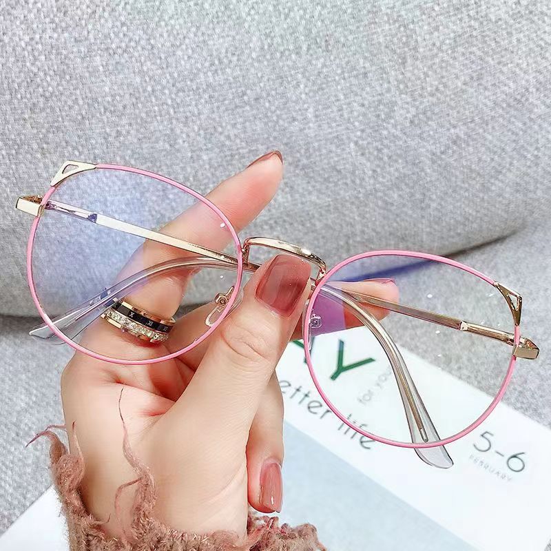 New personalized trendy cat ears flat mirror for girls, cute anti-blue light glasses for myopia manufacturers wholesale