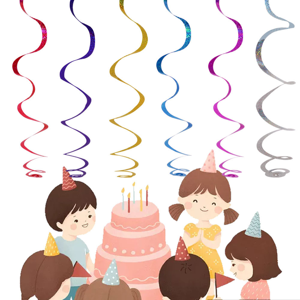 Holiday decoration supplies wedding birthday party scene layout PVC single spiral pendant set pendant swirl garland