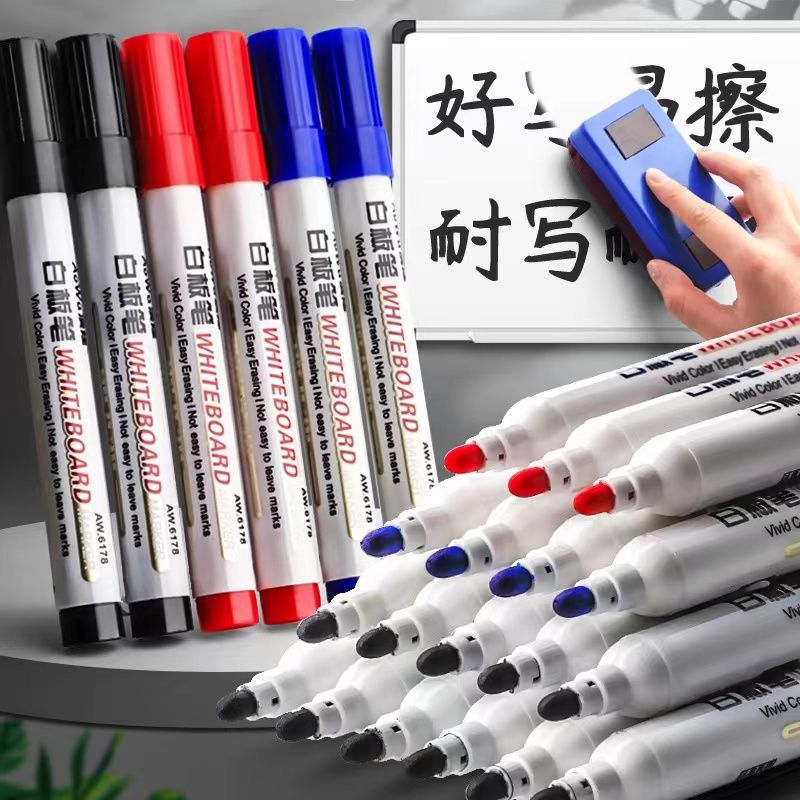 Aowa whiteboard pen is erasable, easy to write, easy to erase and refillable with ink marker pen for office teaching drawing writing pen factory wholesale