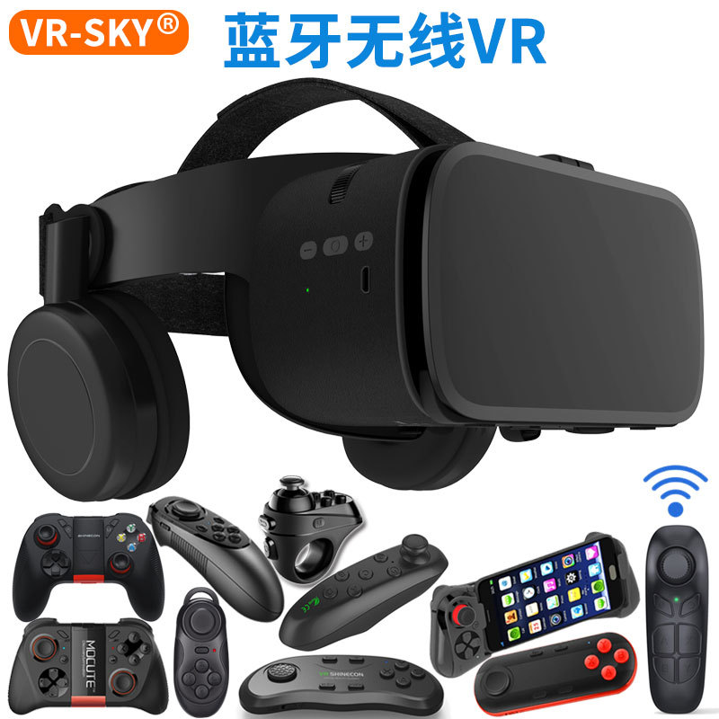 Customized cross-border wholesale new Bluetooth wireless headset virtual reality vr glasses glassBOBOZ6 3D glasses