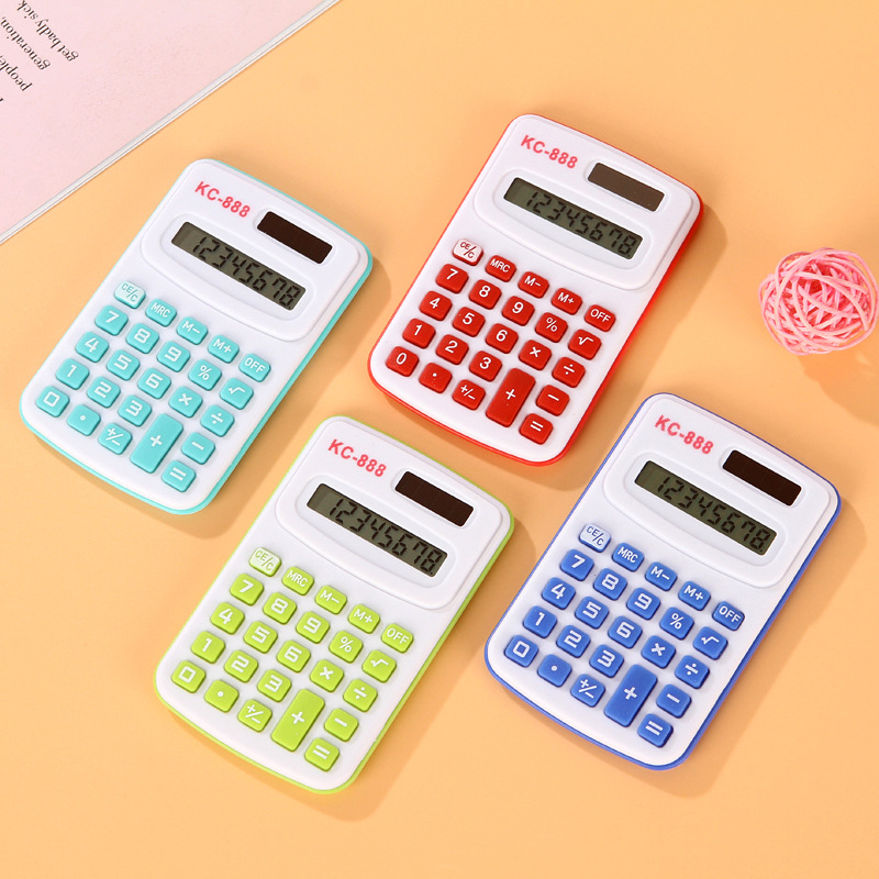 Children's calculator color KC888 computer office student mini calculator cute candy color computer