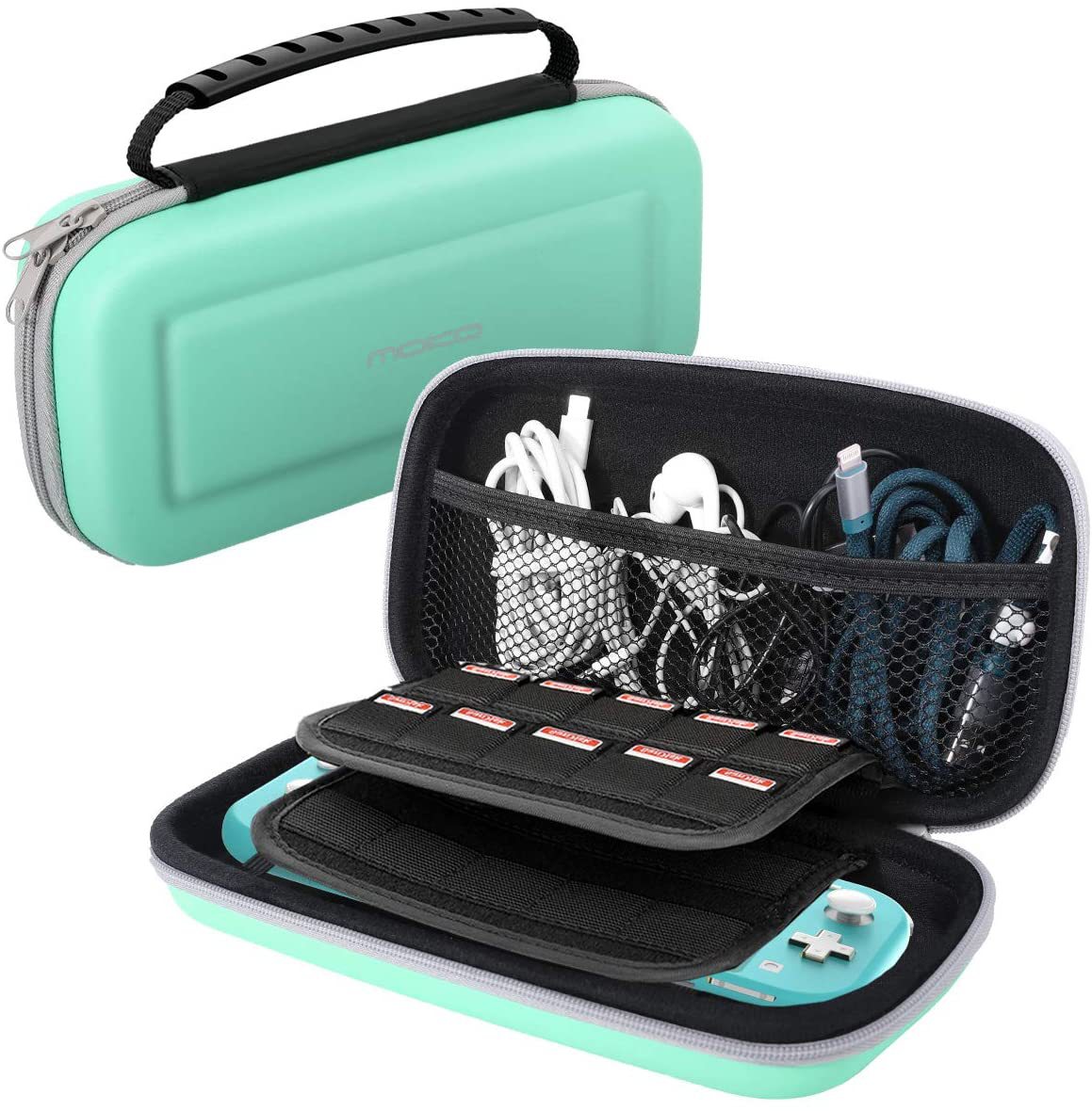 Carrying case EVA storage travel bag Compatible with Switch Lite console, accessories and game cards