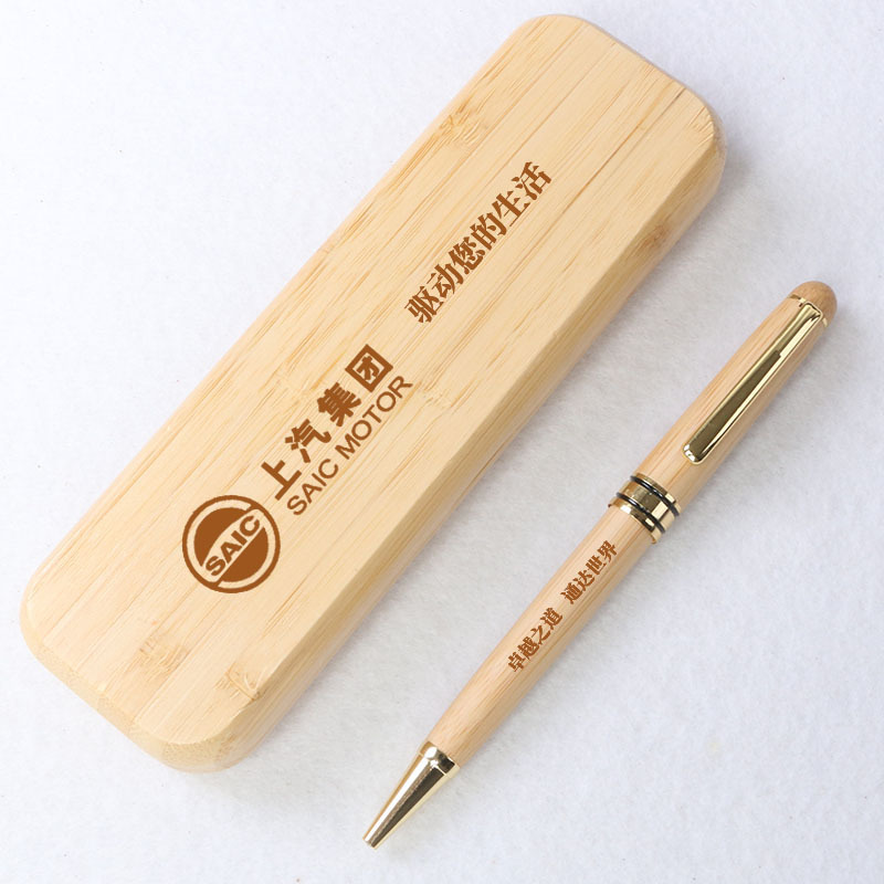 Wholesale bamboo pen set wooden ballpoint pen wooden pen signature pen gift box business graduation gift engraving pen