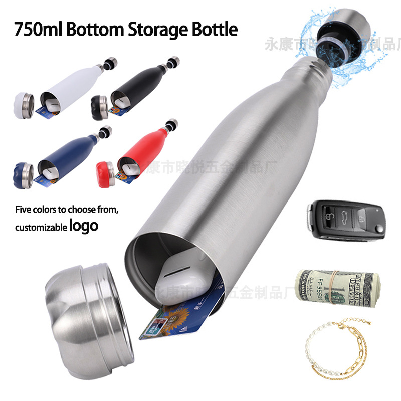 Detachable bottom 750ml Coke bottle, outdoor storage, hot and cold storage, Amazon’s most popular stainless steel thermos cup