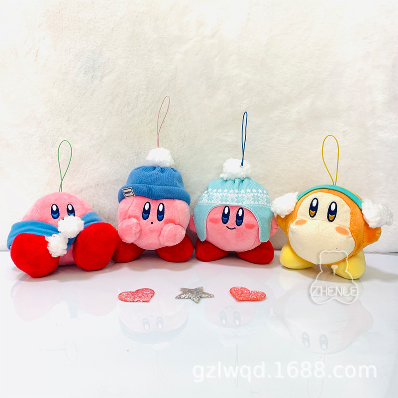ZL Japan Winter Star Card Biva Dodi Plush Doll Pendant Kirby School Bag Pendant Holiday Gift Cartoon