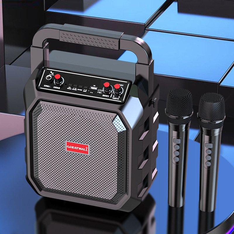 Outdoor square dance audio portable portable speaker home karaoke high volume with microphone Bluetooth card wireless