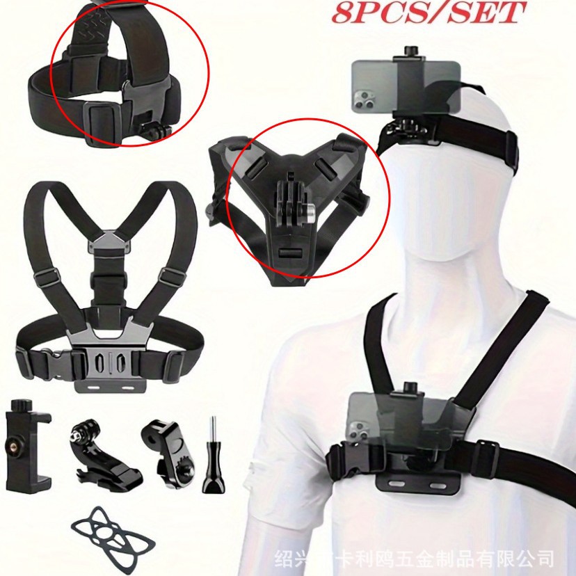 DJI action camera accessories GP wrist strap arm strap palm strap single shoulder strap school bag clip head strap chest strap bracket