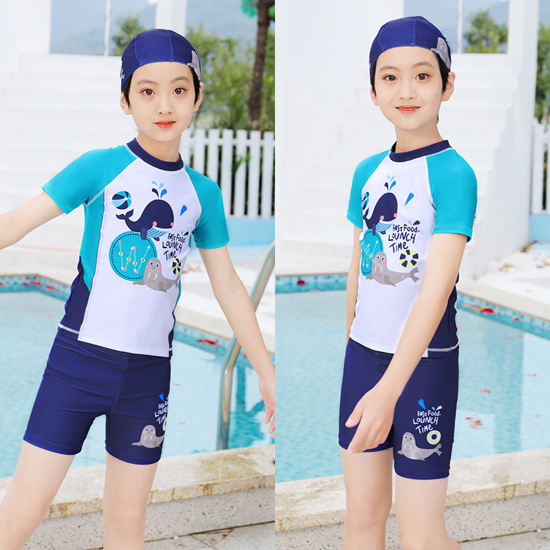 Nabemei 22-year-old children's split sun protection swimsuit boys' surfing suit boys' swimsuit sun protection UPF