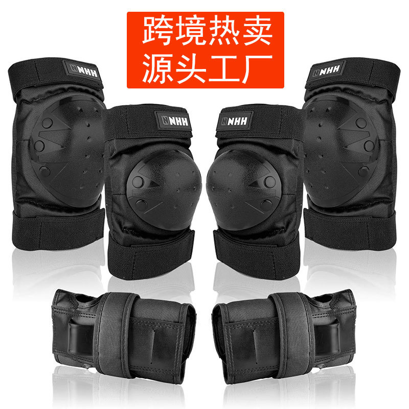 Cross-border special supply of ready-made adult skateboard protective gear, full set of equipment, knee pads, elbow pads, hand pads, thickened roller skating gear