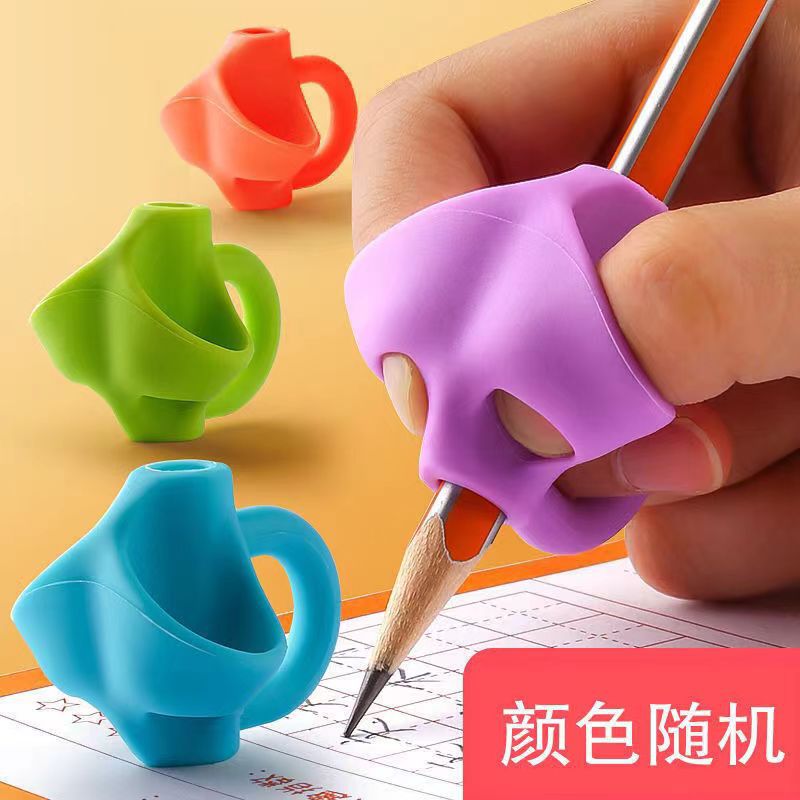 Three-finger pen holder for kindergarten entry-level pen grip corrector for primary school students to correct posture, hold pen and practice calligraphy 2