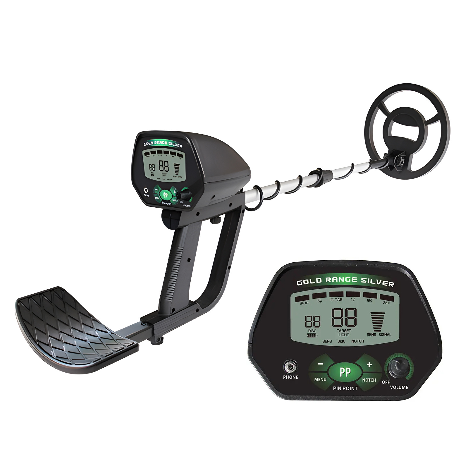 Hot-selling MD4090 high-precision underground metal detector for foreign orders, LCD display iron row, outdoor beach treasure hunter