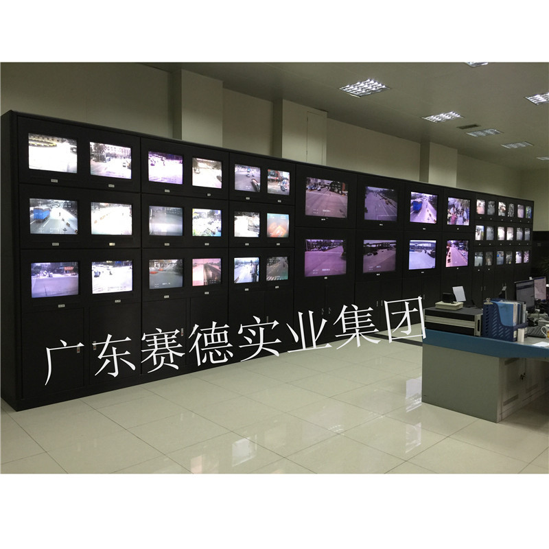 Manufacturer customized command center intelligent LED LCD splicing bracket monitoring seamless splicing screen TV wall cabinet