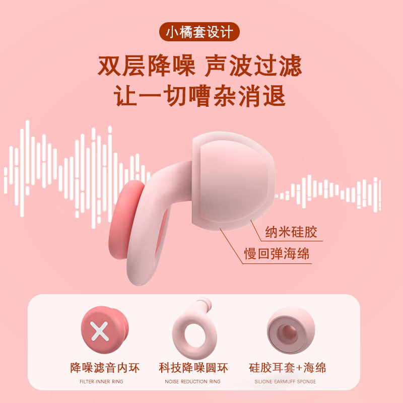 Earplugs for sleep, noise reduction, soundproofing and anti-noise earplugs, sponge dormitory learning mute and anti-noise plugs