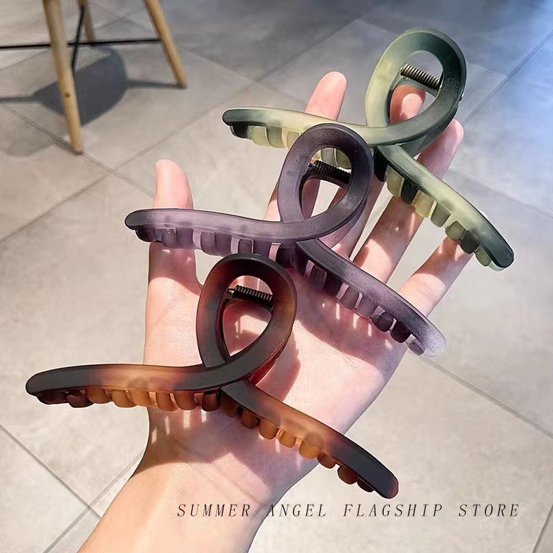 13cm gradient matte large hair clip high-end temperament hair clip girls back of the head hair clip hair shark clip