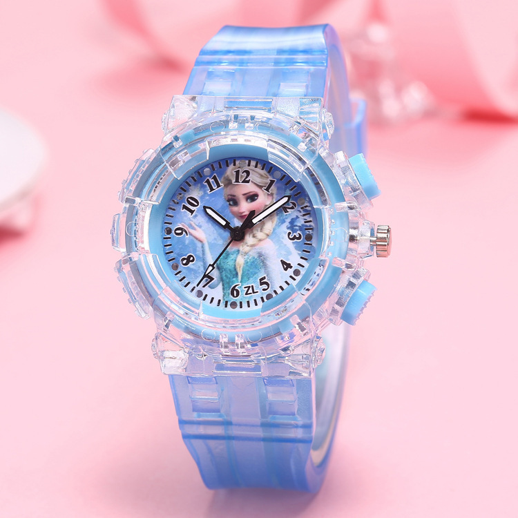 Frozen children's watch fashion creative colorful luminous light boys and girls children's watch manufacturer supply