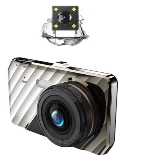 4-inch zinc alloy driving recorder high-definition dual-lens cross-border Vietnam hot-selling car driving recorder DVR