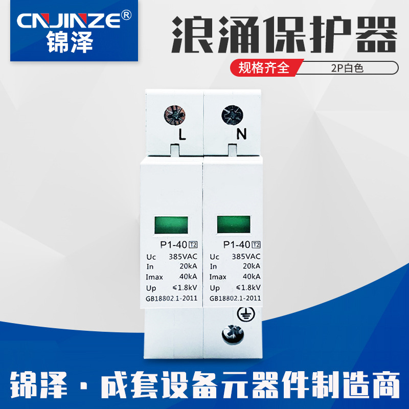 Switch combination power supply surge protector 2P white lightning protection surge intelligent lightning protection POE