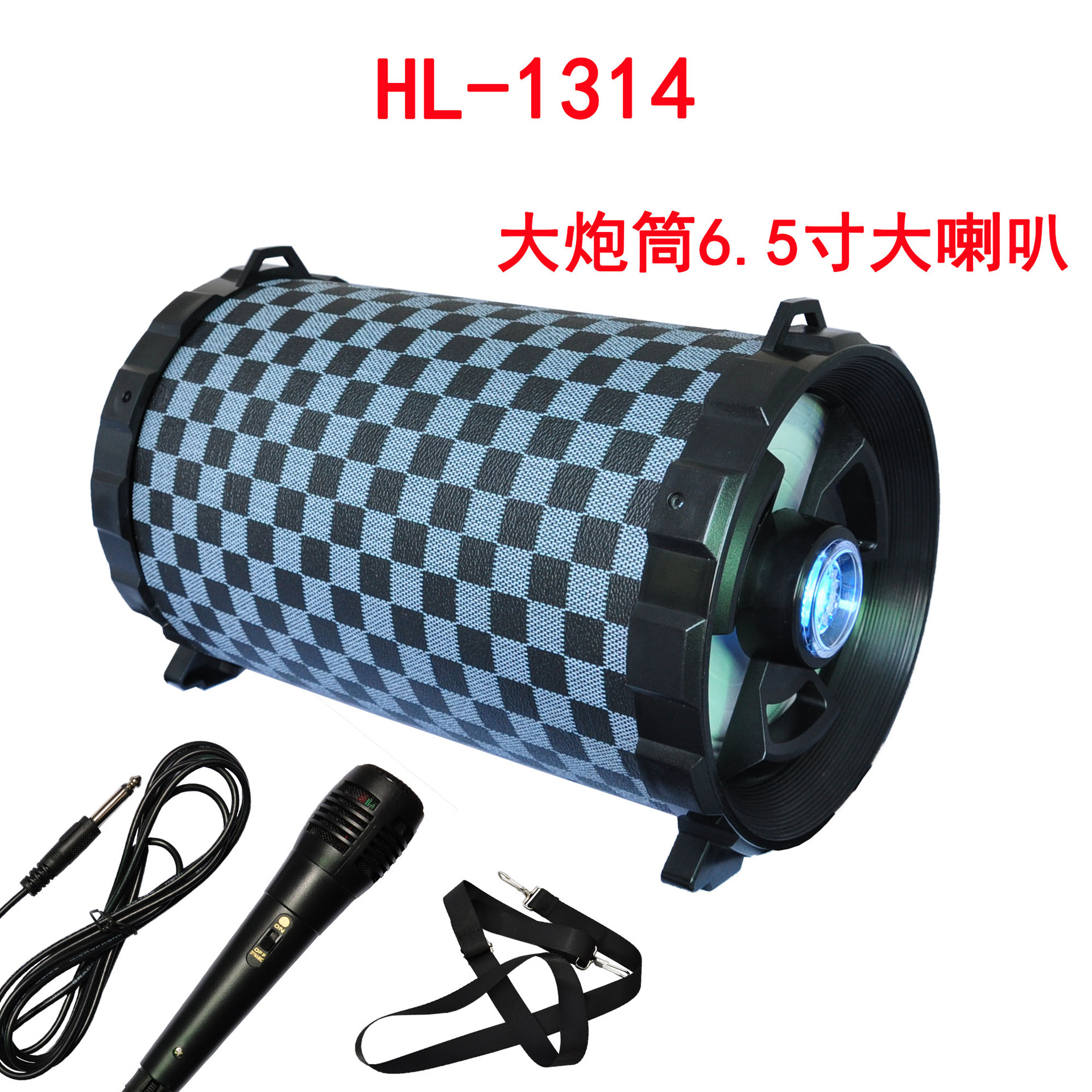6.5-inch barrel Bluetooth speaker portable strap speaker can be equipped with a microphone for home karaoke outdoor square dance universal