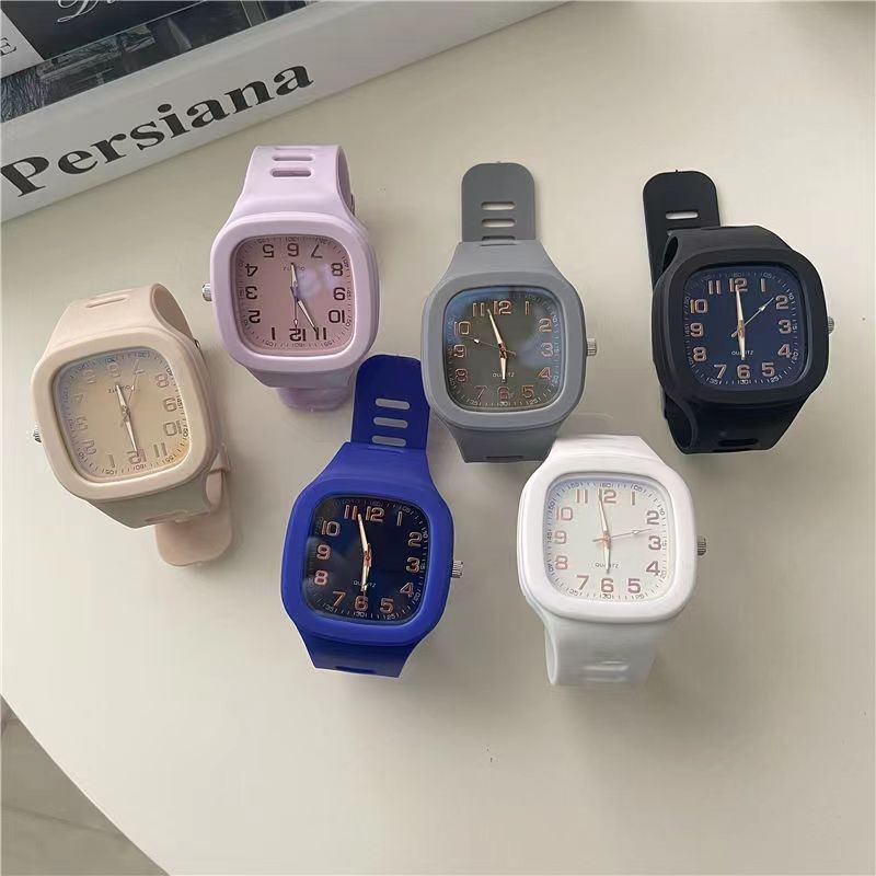ins hot-selling square watch women's college style men's and women's fashion quartz watch Korean version simple student watch wholesale