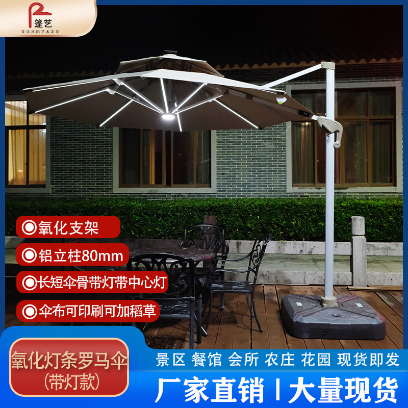 Central Roman Umbrella Courtyard Villa B&B Parasol Leisure Milk Tea Shop Cafe Sun Umbrella Outdoor Square