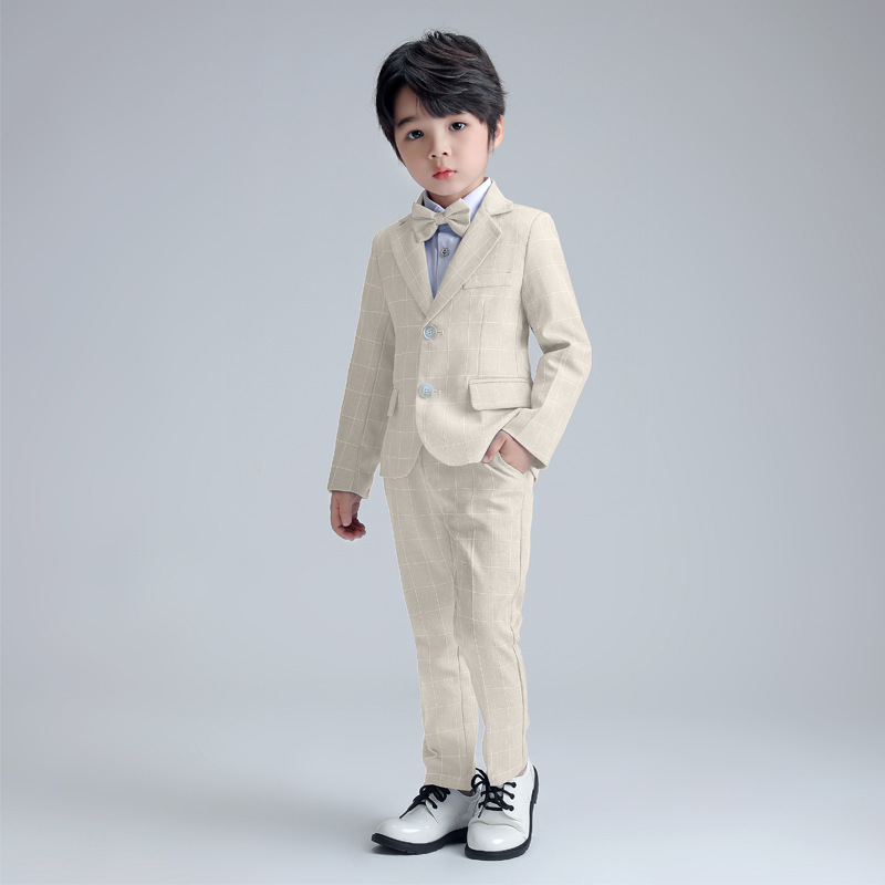 Boys' gentleman's dress small suit formal spring and autumn new British style children's performance party performance dress suit
