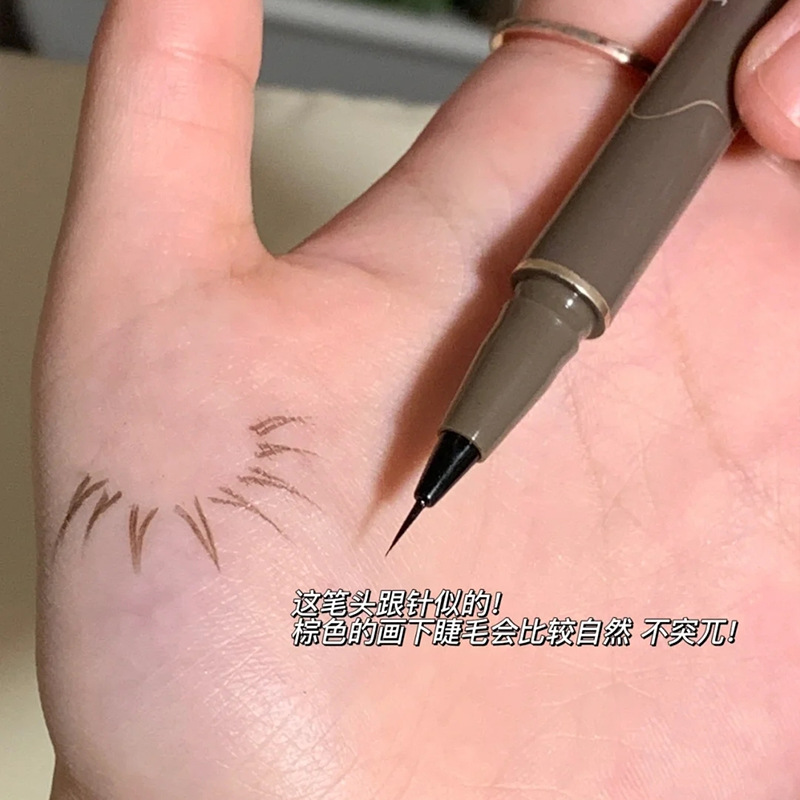 SWEETMINT0.05 liquid silkworm pen waterproof quick-drying brown non-smudged liquid eyeliner pen eye makeup eyeliner pen